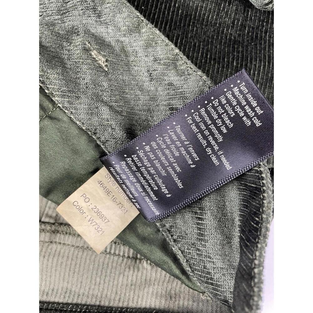 Anthropologie Paige Sutton Ultra High-Rise Corduroy Pants Olive Green Women's 28 - Picture 9 of 10